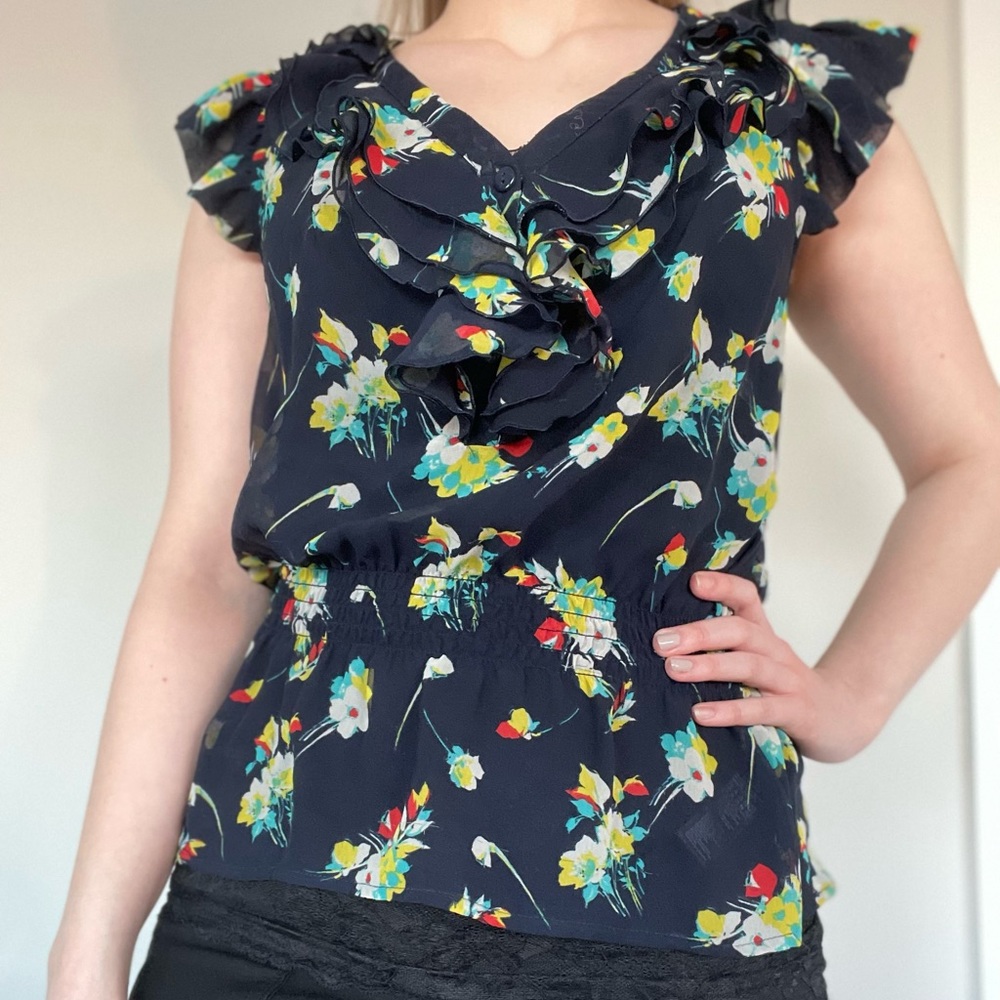 Forever 21 Floral Peplum top